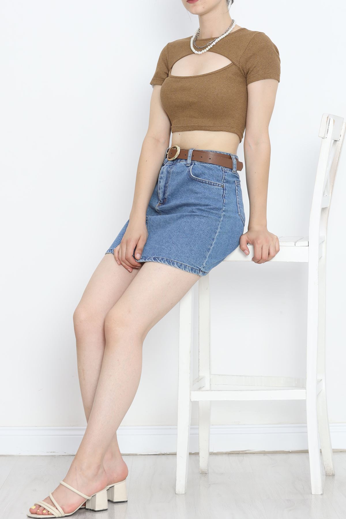 Low-cut Crop Body Coffee - 4121.1567.