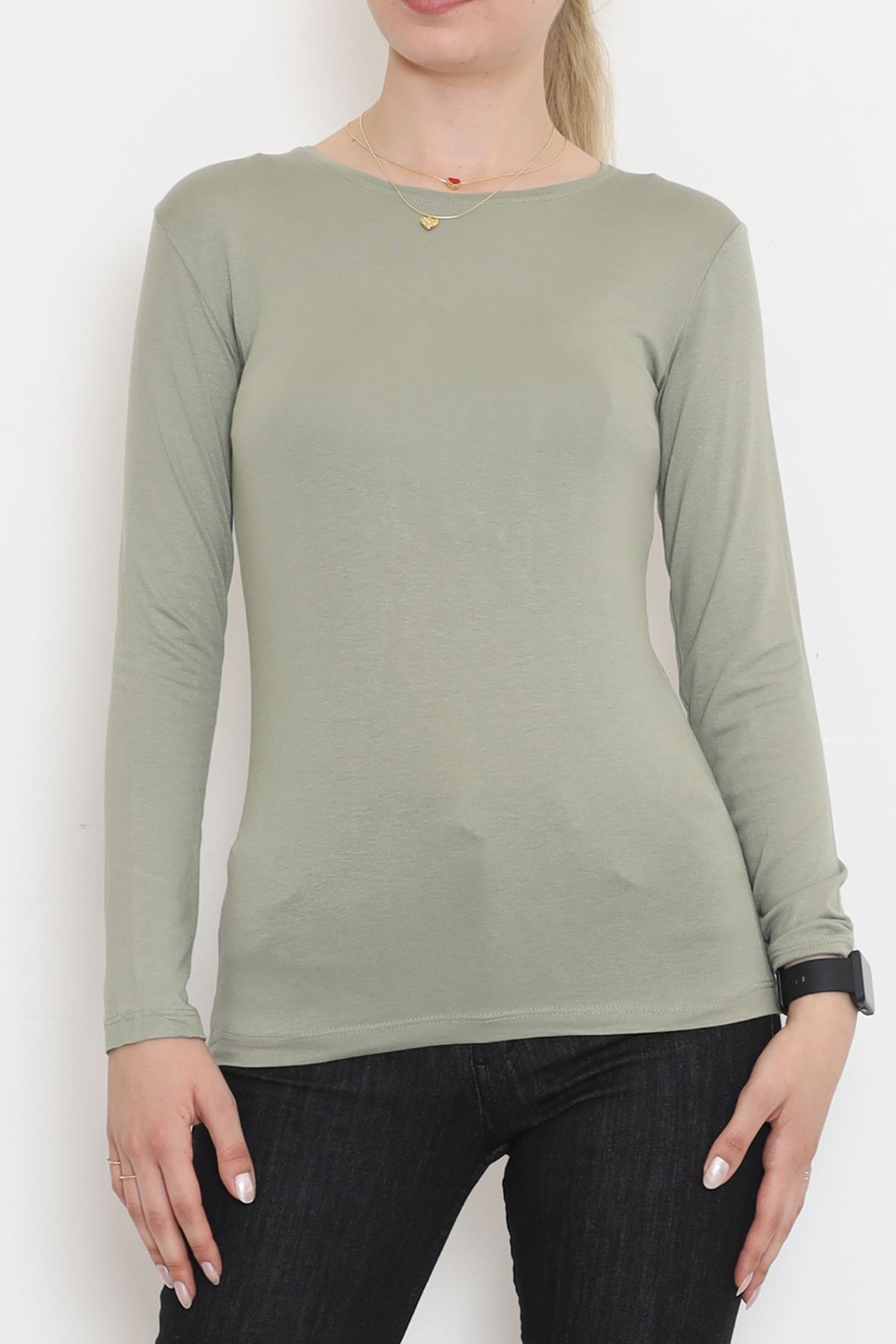 Long Sleeve Viscose Body Olive - 18551.1778.