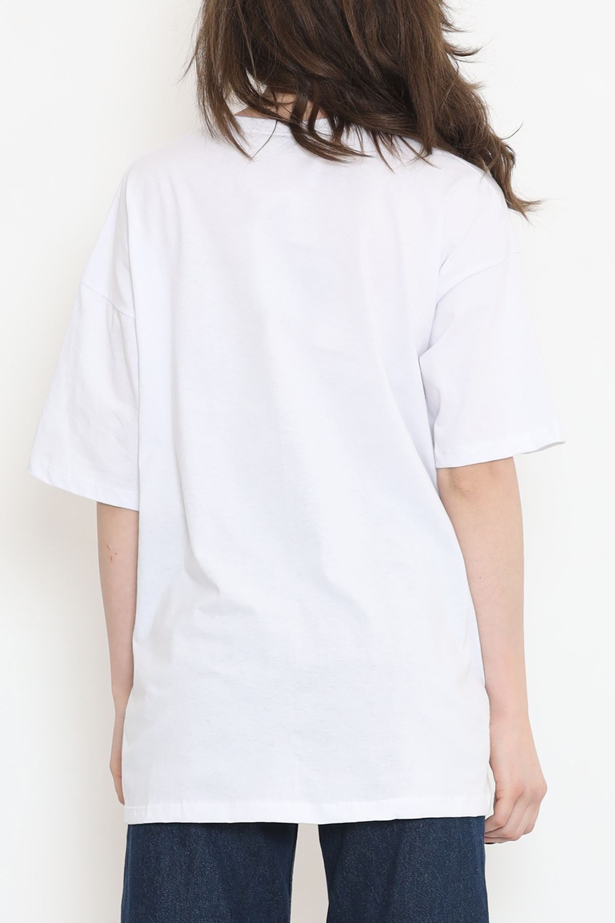 Printed Crew Neck T-shirt White - 16501.1567.