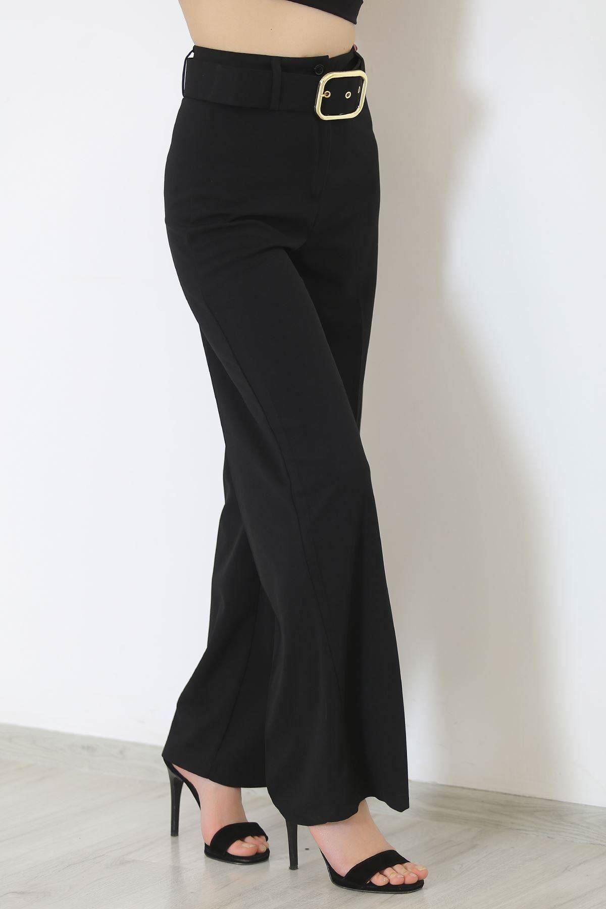 Belted Palazzo Pants Black - 24194.683.