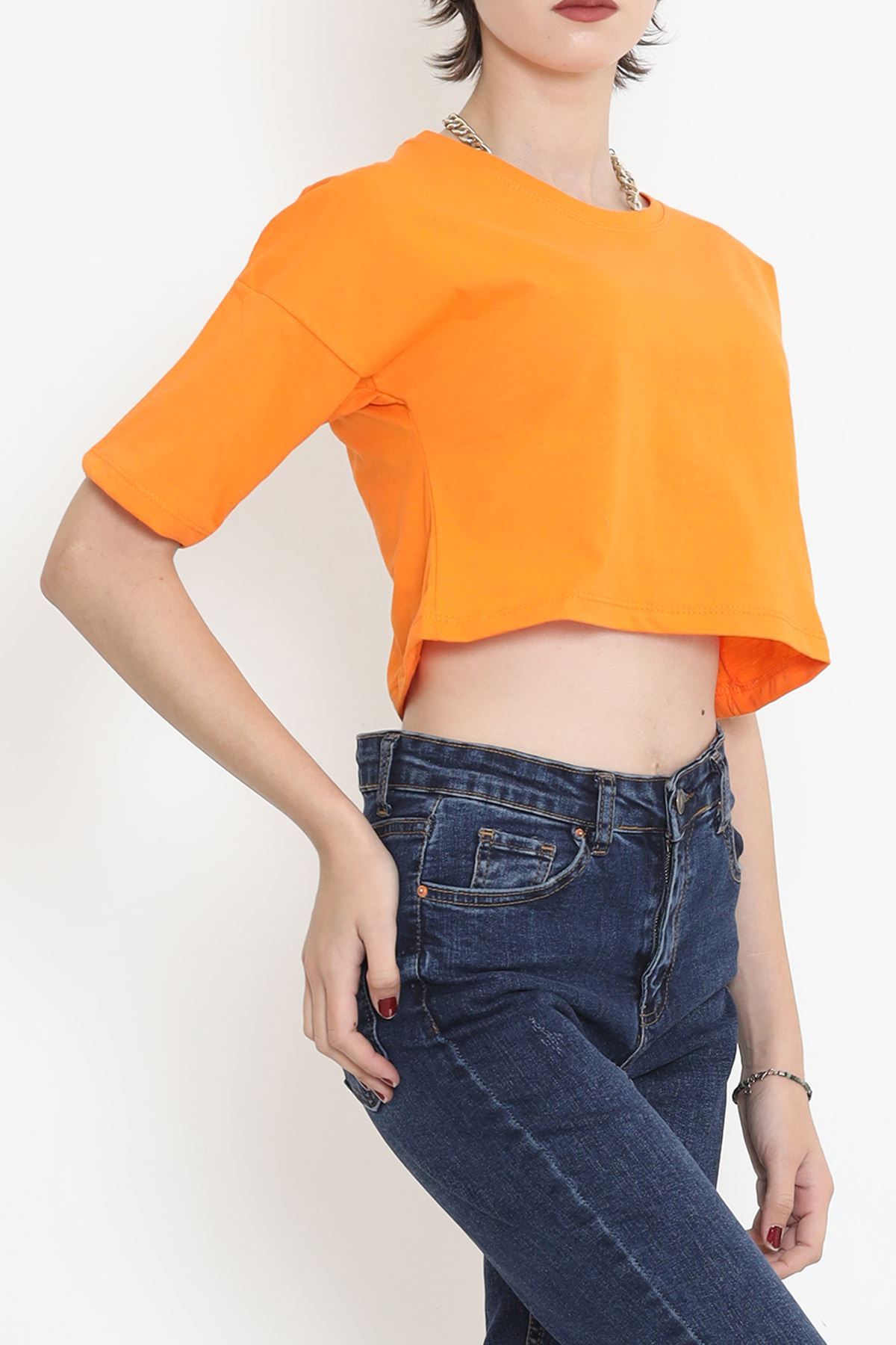 Single Jersey Crop T-shirt Orange - 1111.1567.