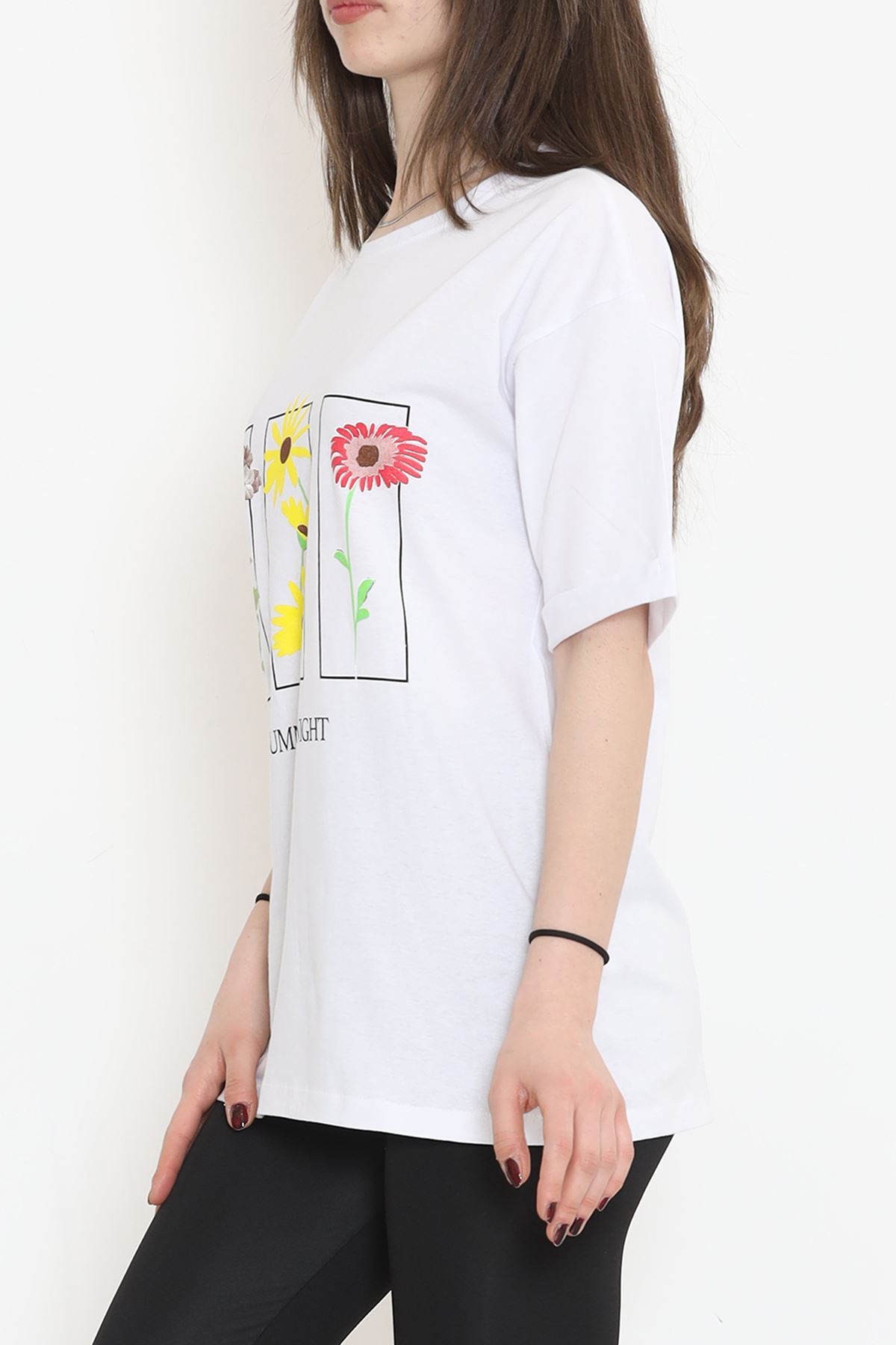 Double Sleeve Printed T-Shirt White - 18285.1567.