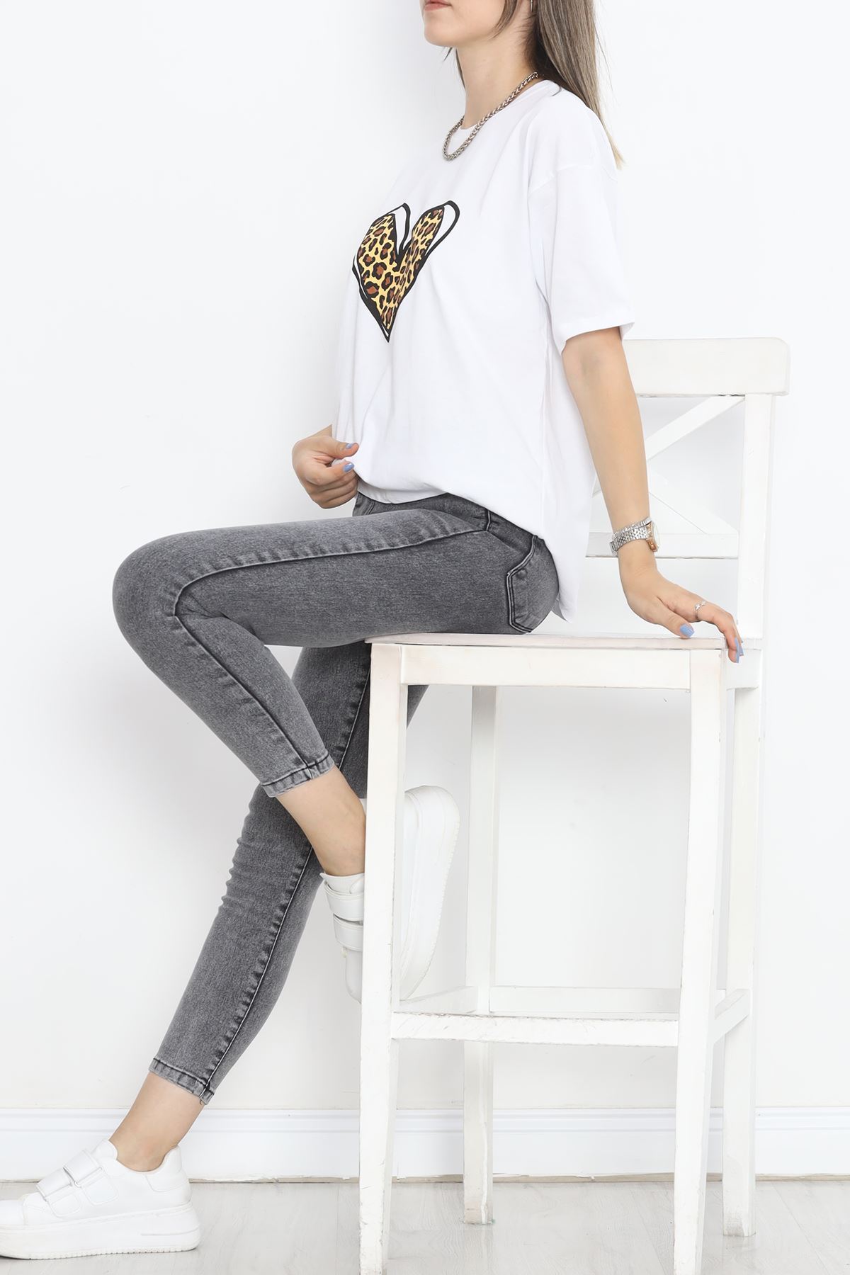 Printed Crew Neck T-shirt White - 16509.1567.