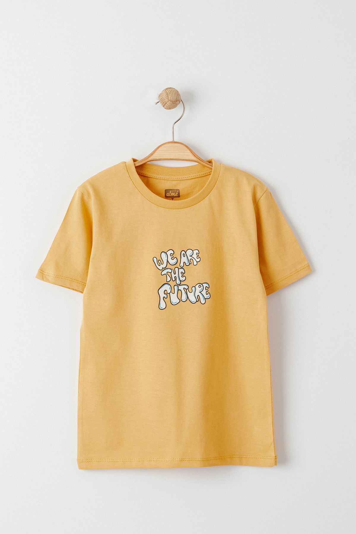 3-7 Years Printed Kids T-Shirt Mustard - 224258.1576.