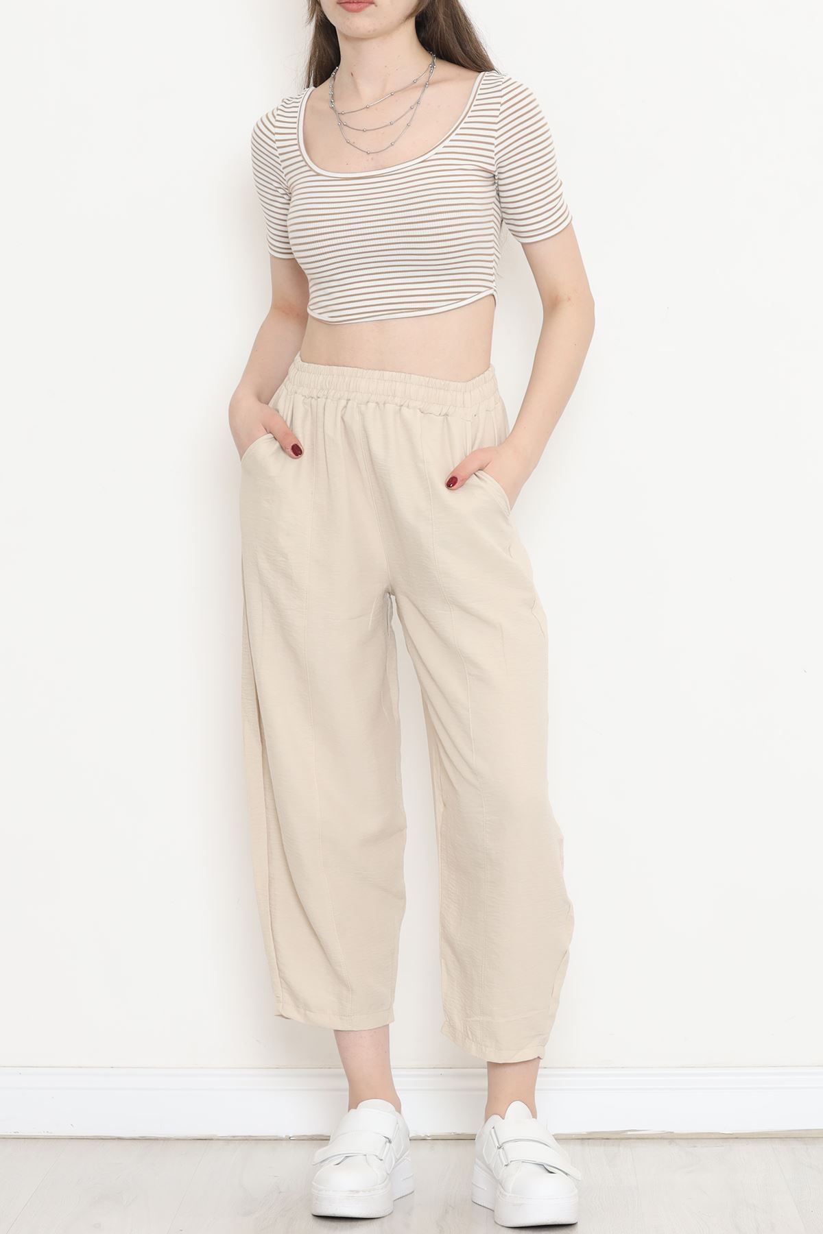 Çımalı Shalwar Pants Stone - 320.1247.