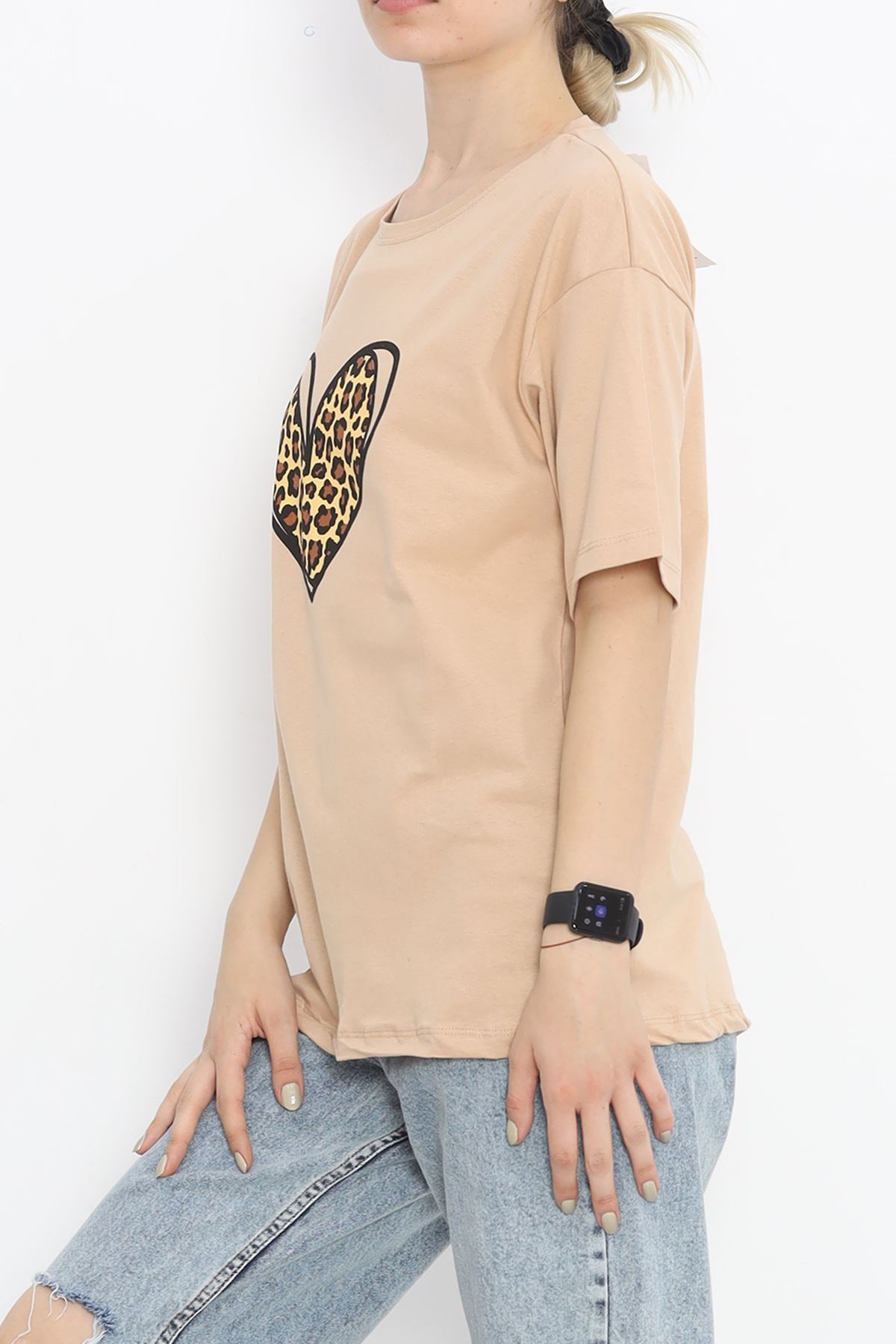 Printed Crew Neck T-shirt Mink - 16509.1567.