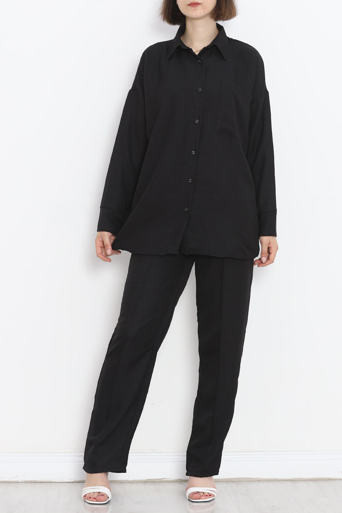 Linen Shirt Set Black - 20347.1778.