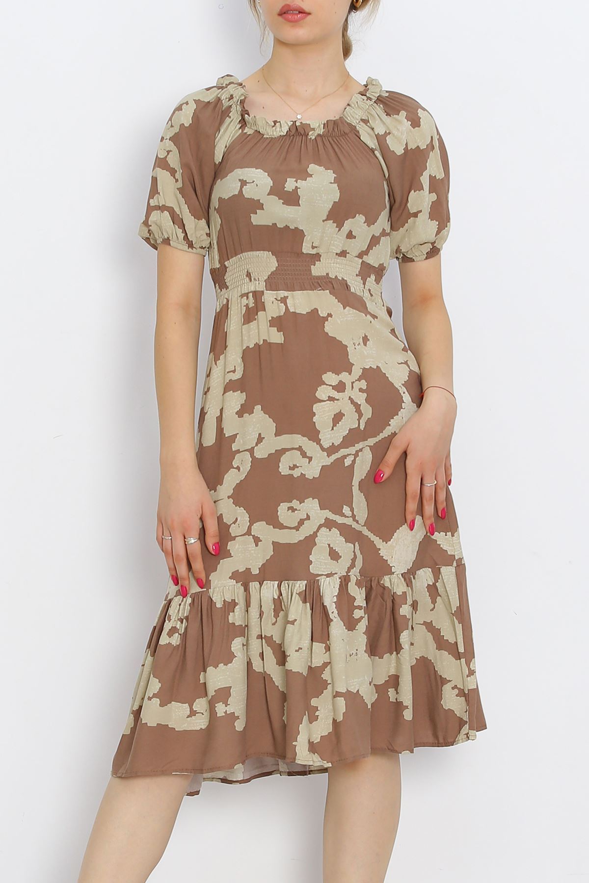 Madonna Collar Dress Brown - 18935.1247.