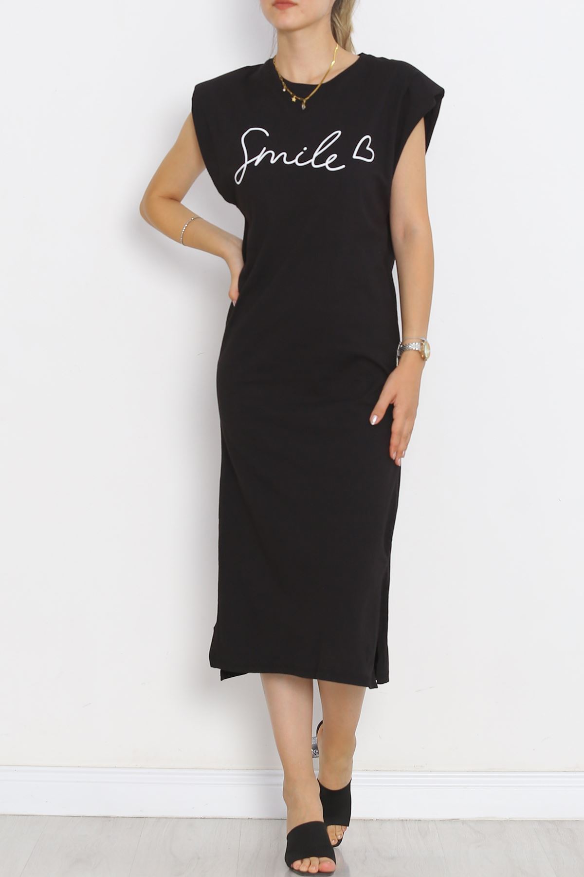 Wadded Single Jersey Dress Black - 15870.1567.