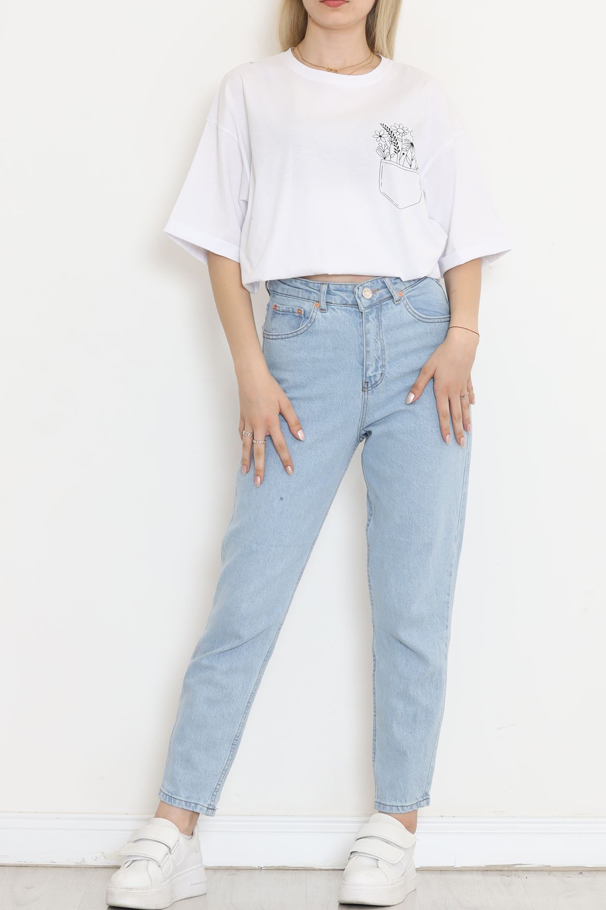 Printed Double Sleeve T-shirt White - 18283.1567.