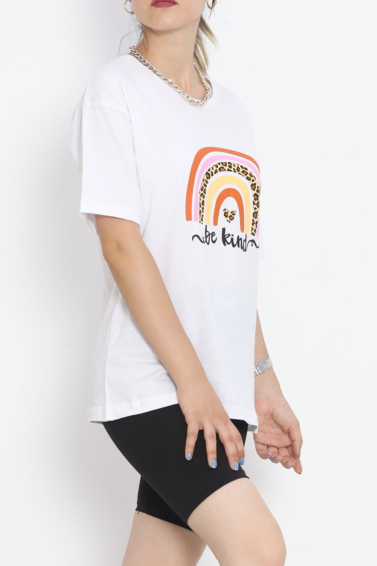 Printed Crew Neck T-shirt White - 16522.1567.