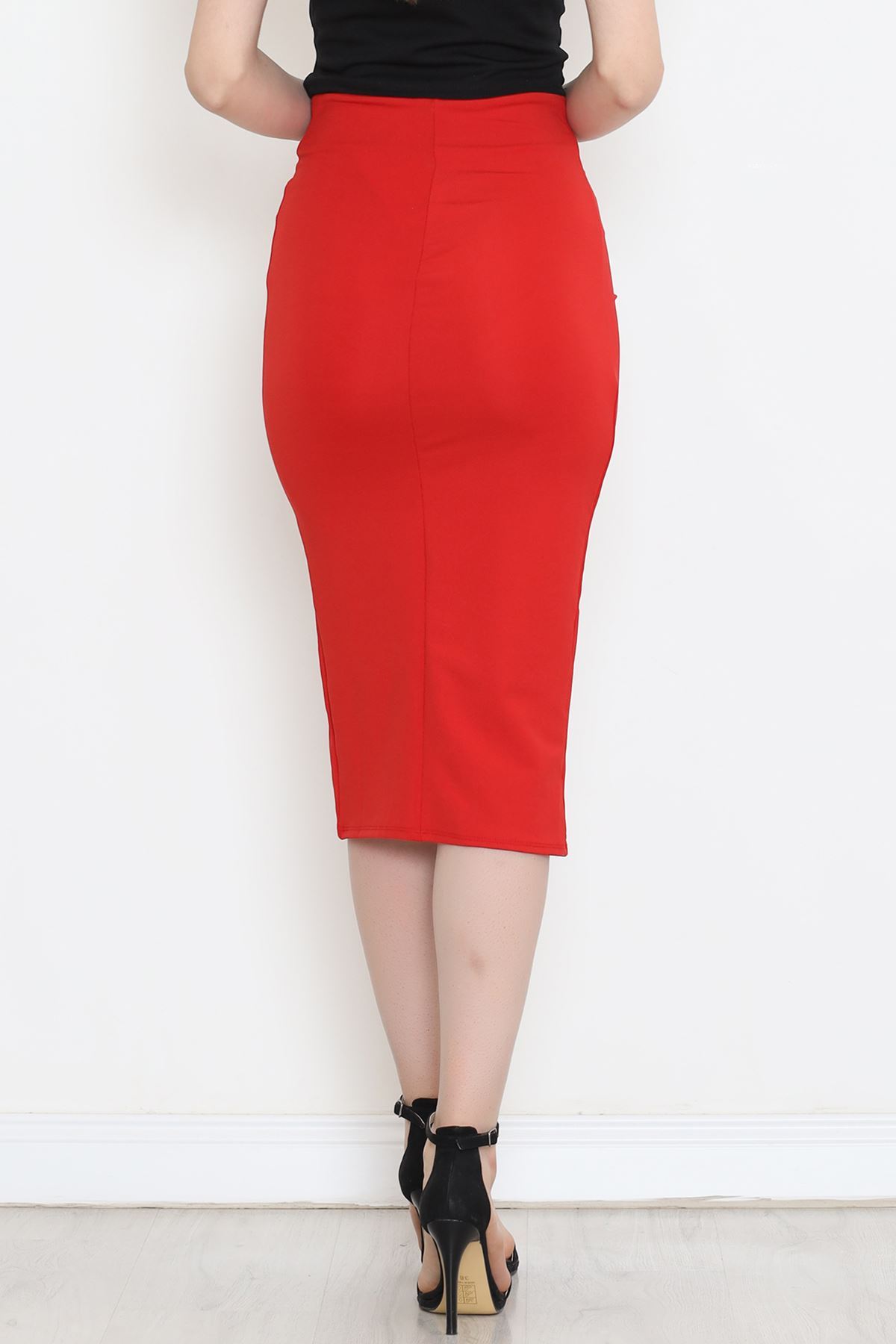 Skirt with slit Red - 12223.631.