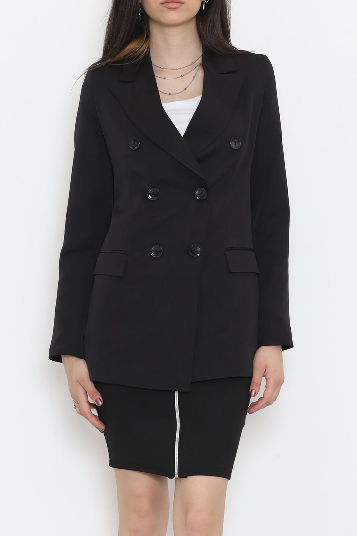 Buttoned Blazer Jacket Black - 354.1247.