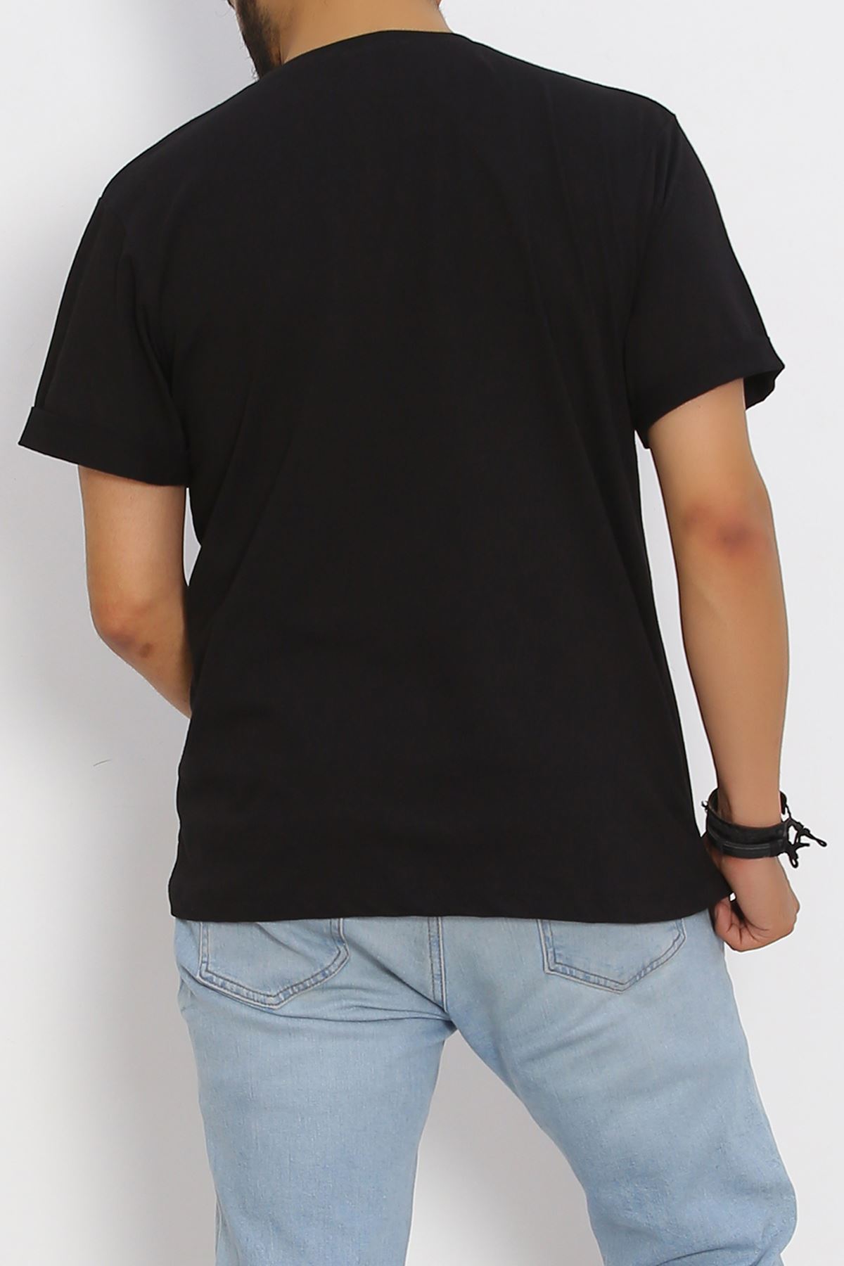 Men's T-shirt with Pockets Black - 20029.1567.