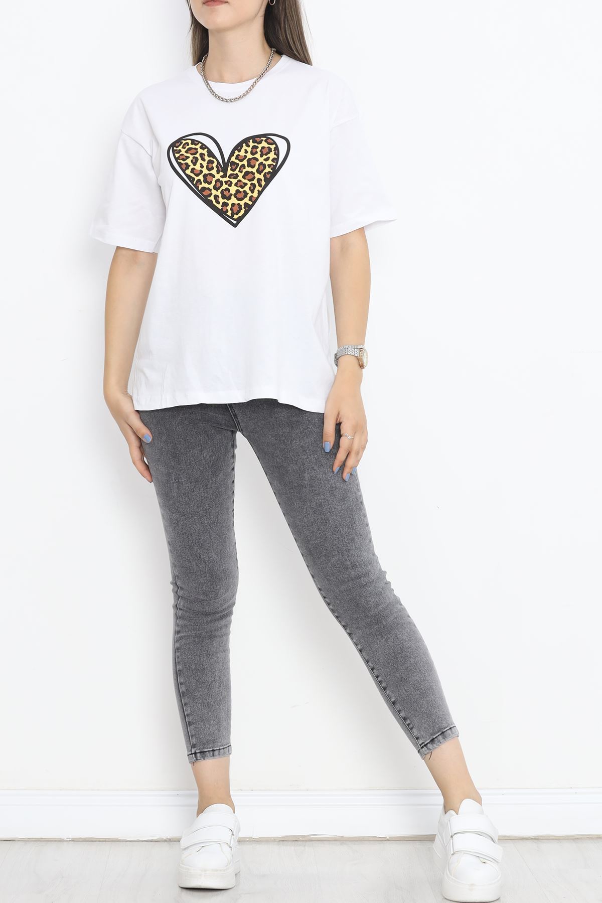 Printed Crew Neck T-shirt White - 16509.1567.