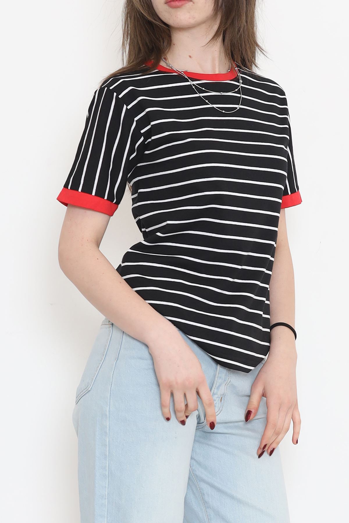 Striped Suprem T-shirt BlackRed - 15919.1567.