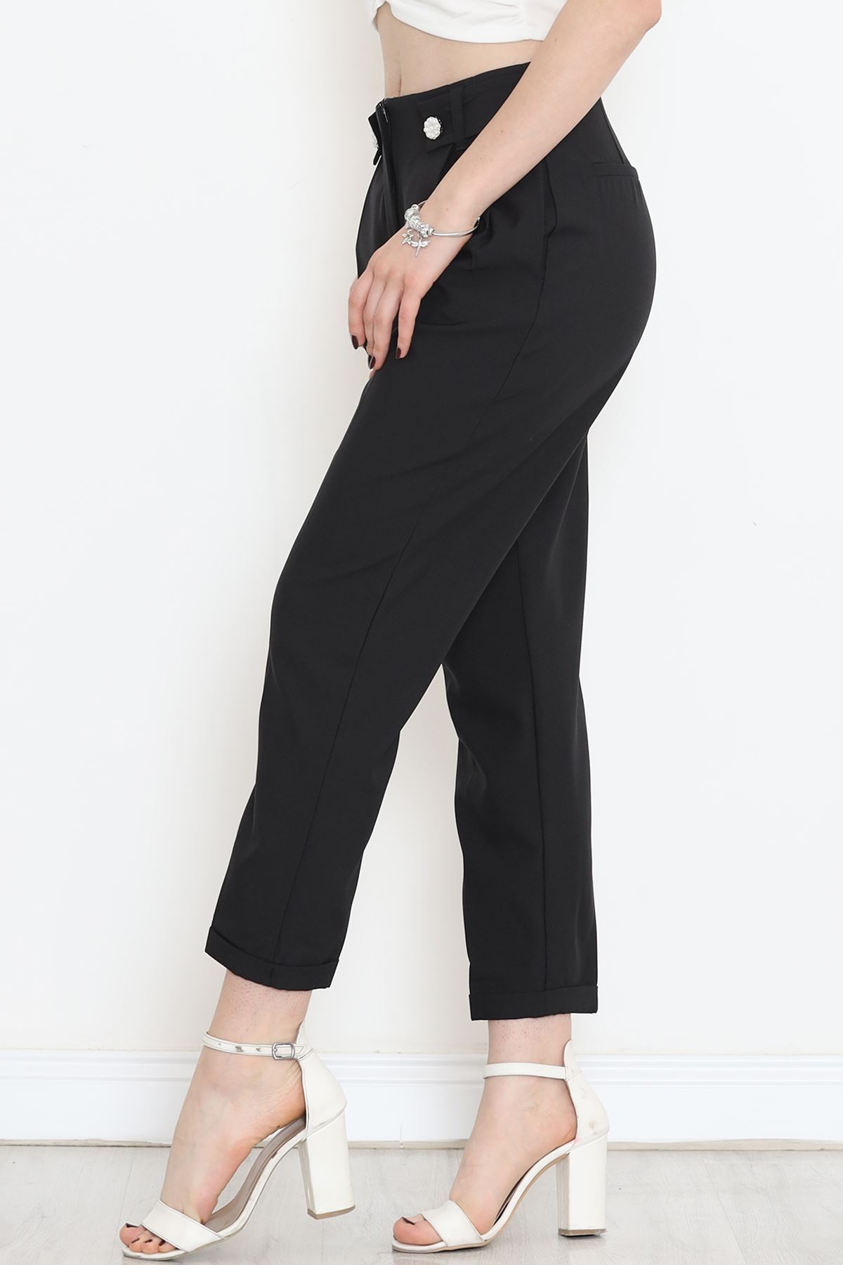 Double Leg Trousers Black - 20872.683.