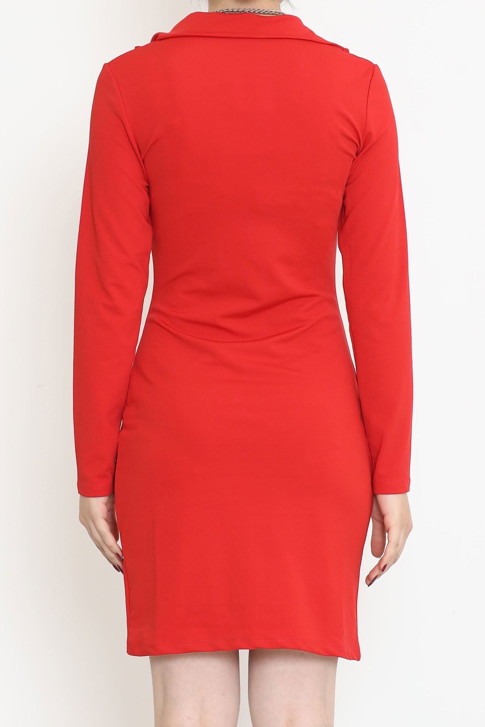 Polo Collar Dress Red - 12541.631.