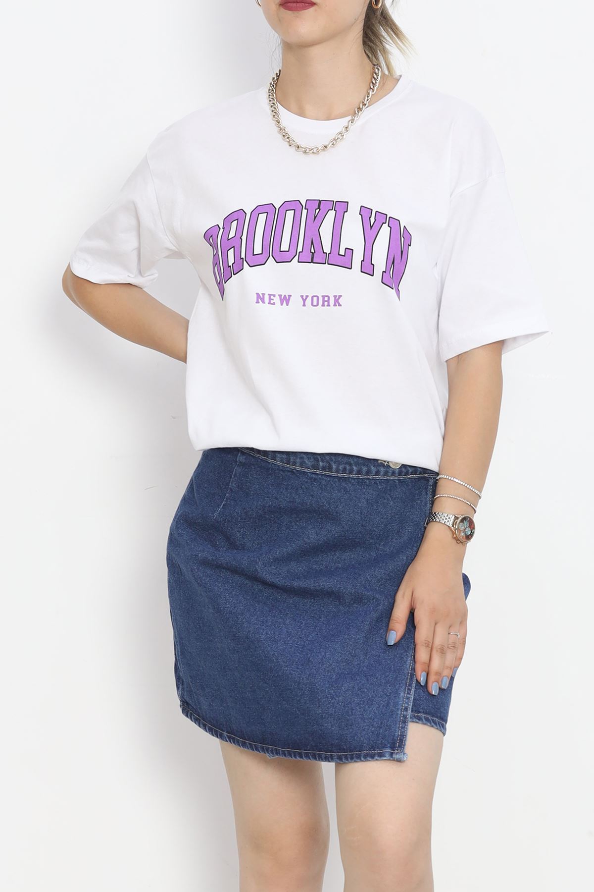 Printed Crew Neck T-shirt White - 16512.1567.