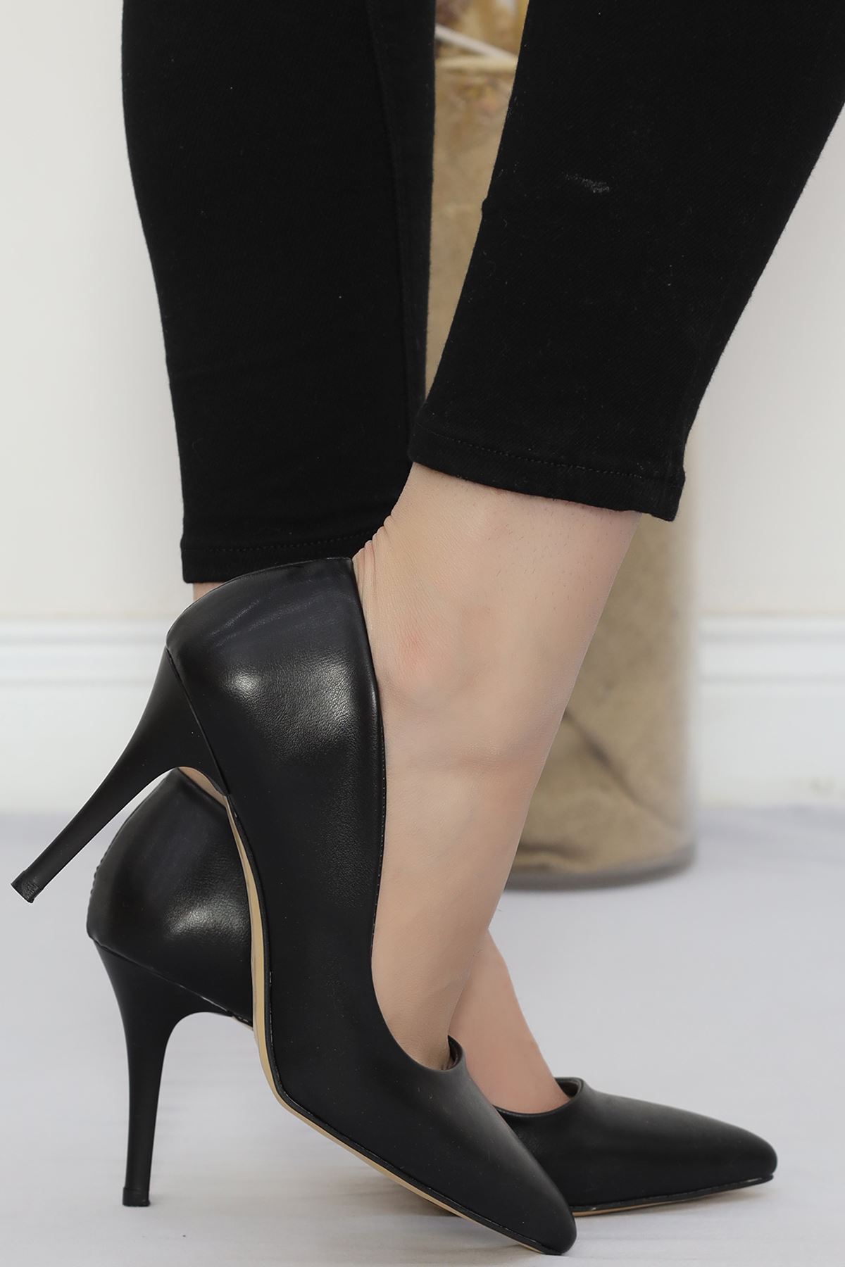 8 Cm Heeled Shoes Black Leather - 17347.264.