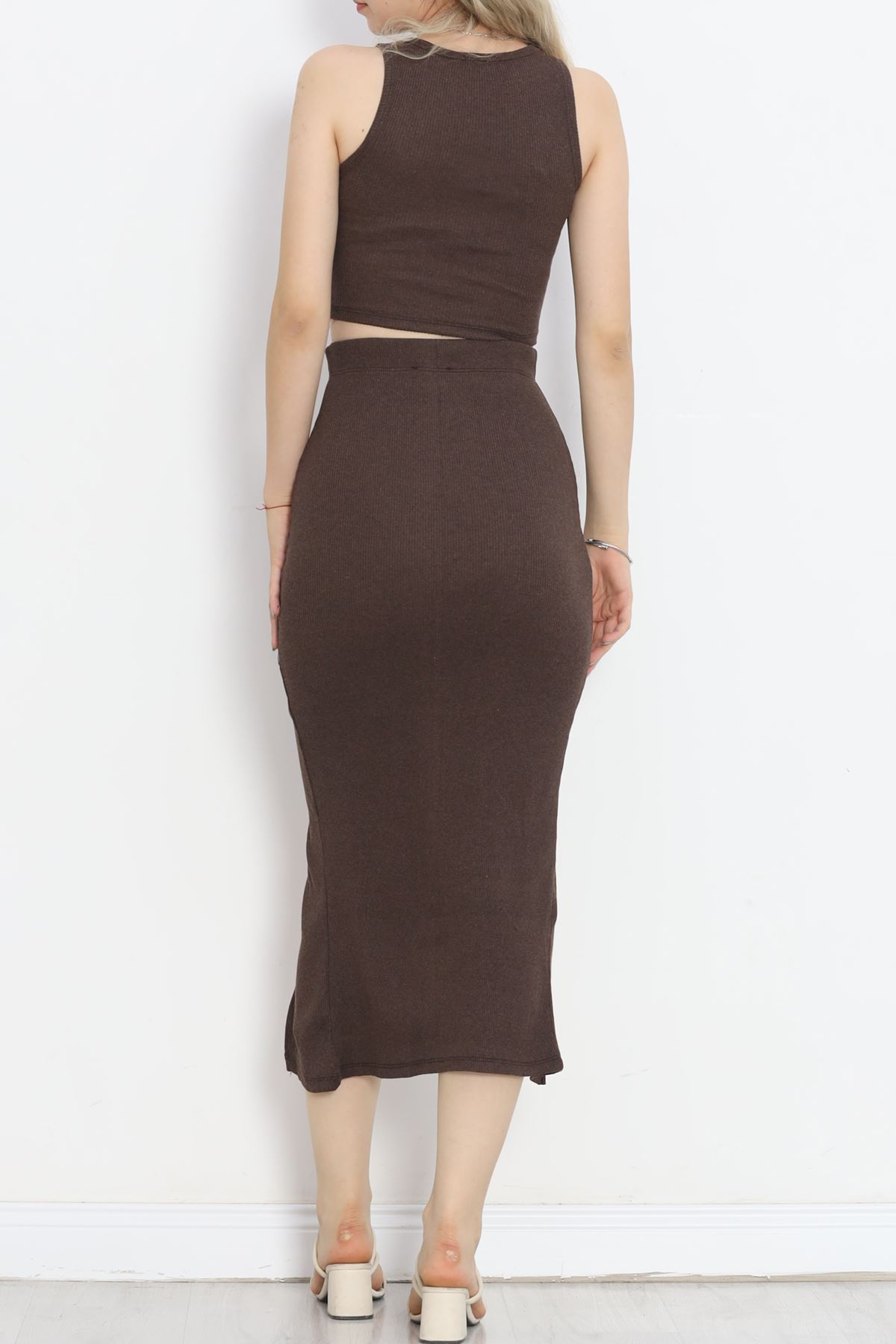 Camisole Skirted Suit Light Brown - 16607.1567.