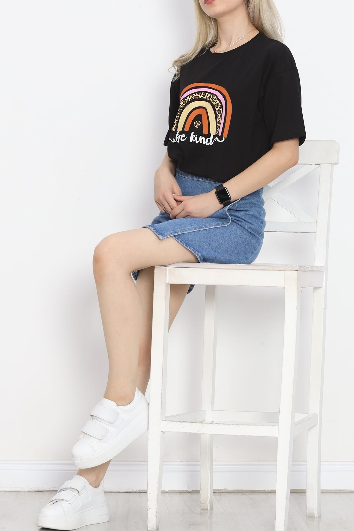 Printed Crew Neck T-shirt Black - 16522.1567.