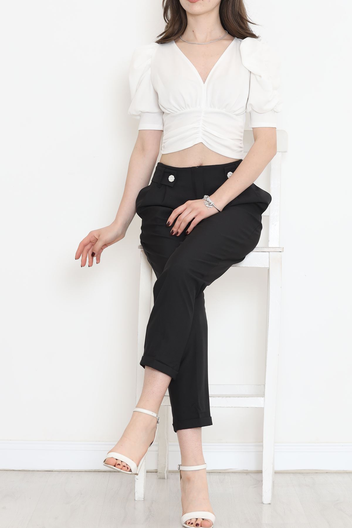 Double Leg Trousers Black - 20872.683.