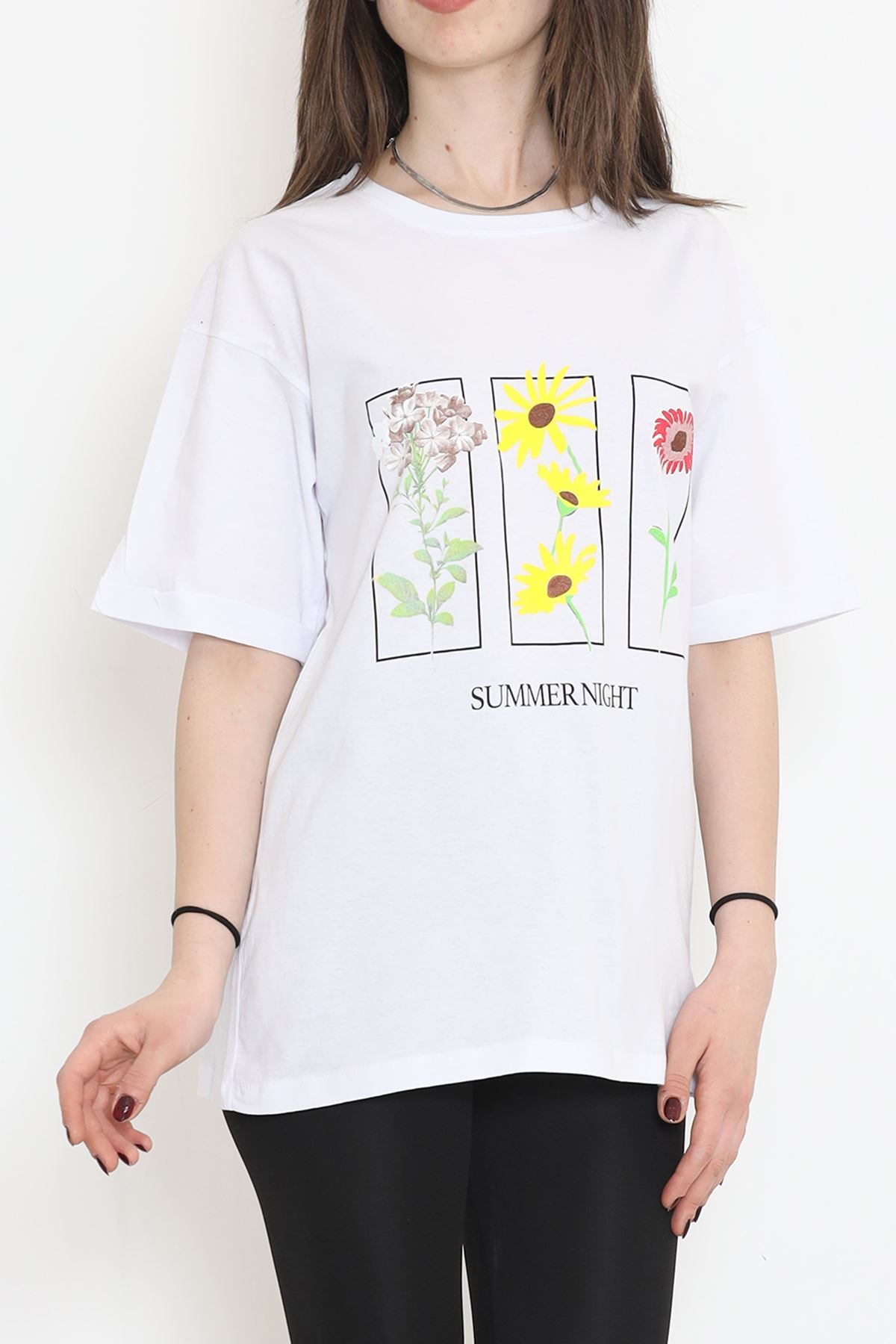 Double Sleeve Printed T-Shirt White - 18285.1567.