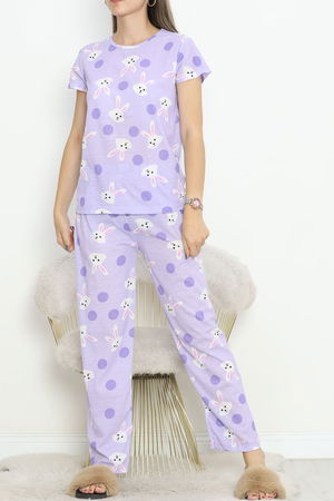 Patterned Pajama Set Açıklila - 130.1287.