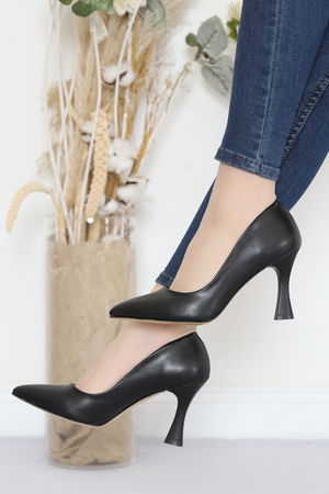 8 Cm Heeled Shoes Black Leather - 17349.264.