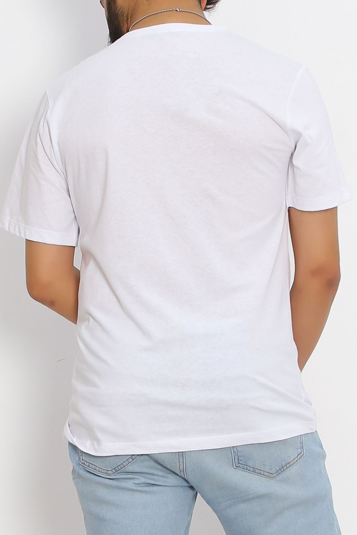 Printed Oversize Men's T-Shirt White - 20020.1567.