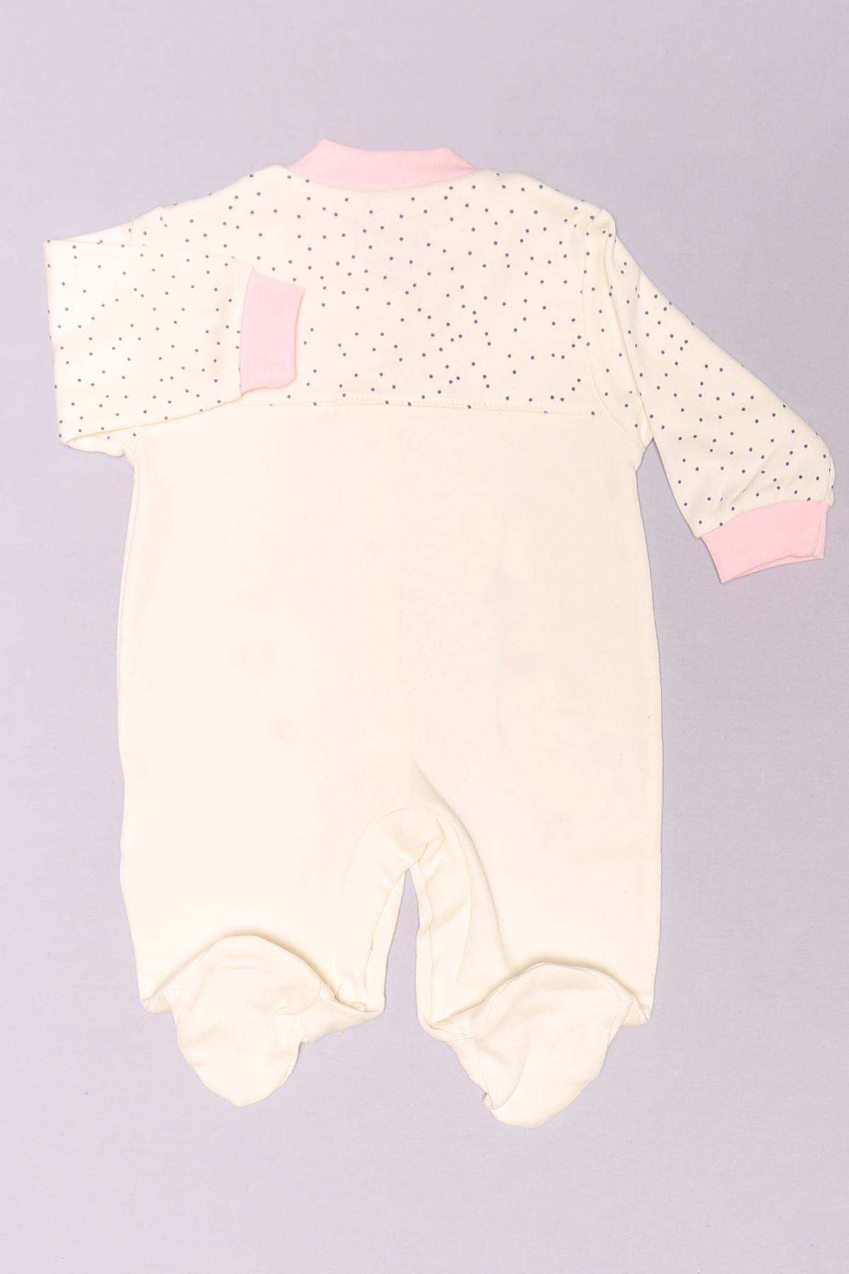 1-6 Month Baby Jumpsuit White Pink - 02276.1803.