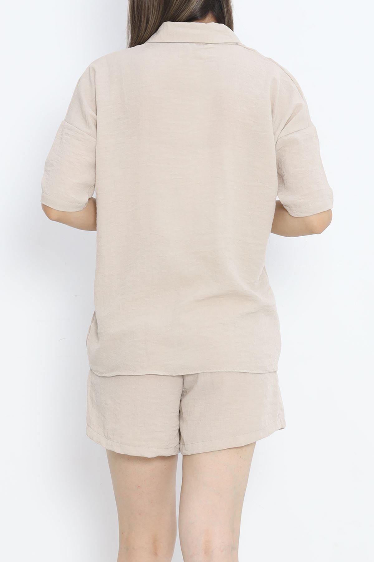 Linen Shorts Set Beige - 712.1247.