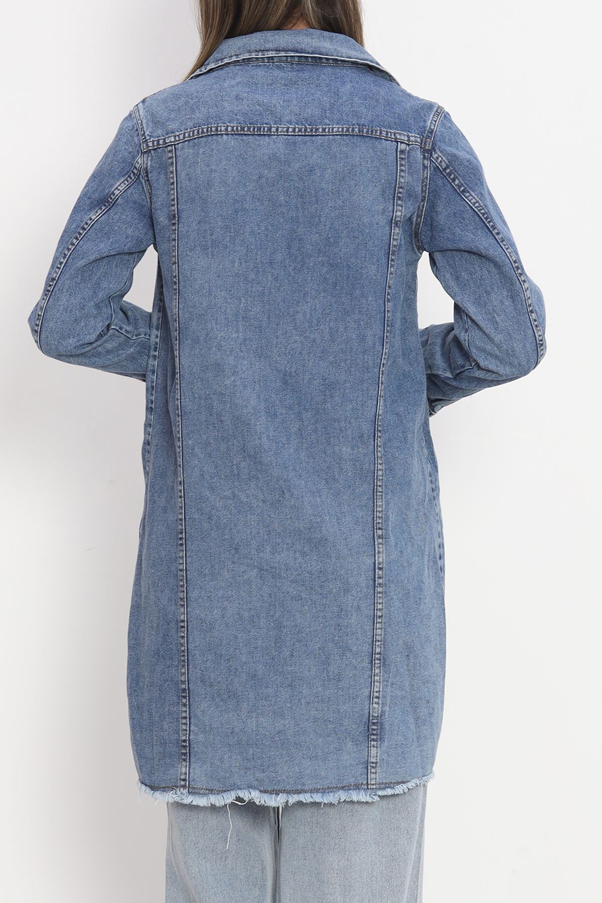 Long Denim Jacket Blue - 20369.1778.