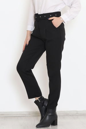 Belted Pleated Pants Black - 20318.683.