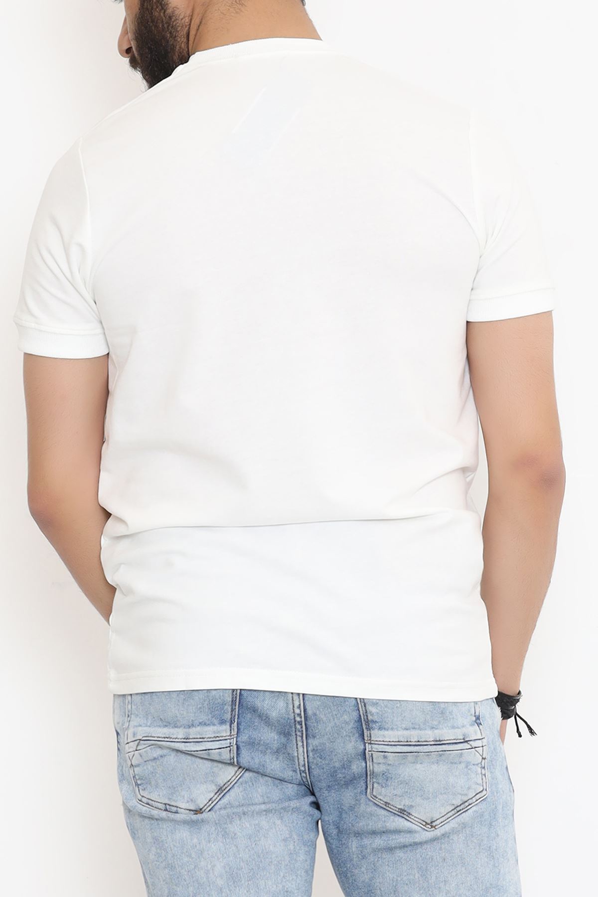 Crew Neck Two Yarn T-Shirt Off-White - 152430.275.