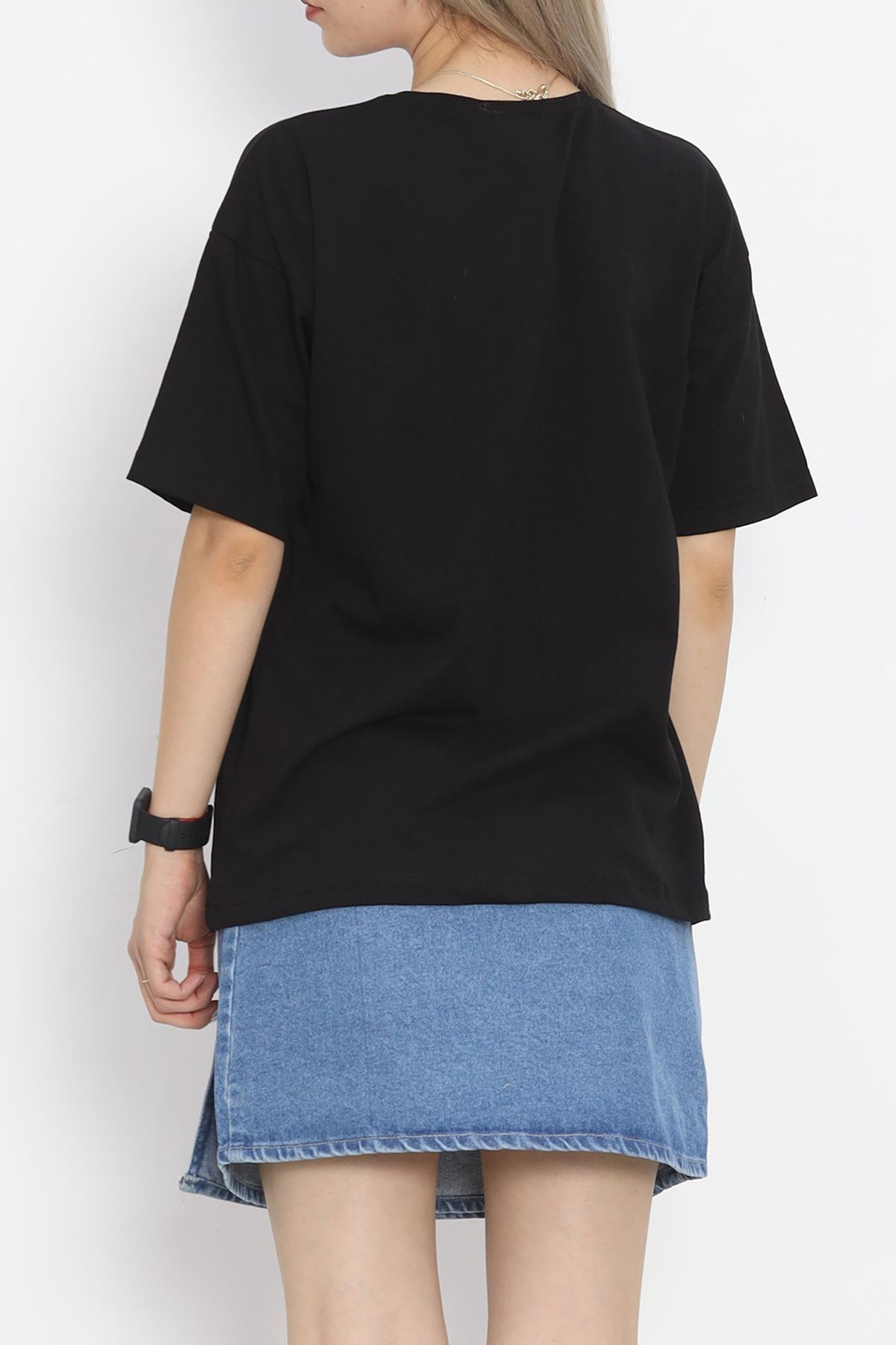 Printed Crew Neck T-shirt Black - 16522.1567.