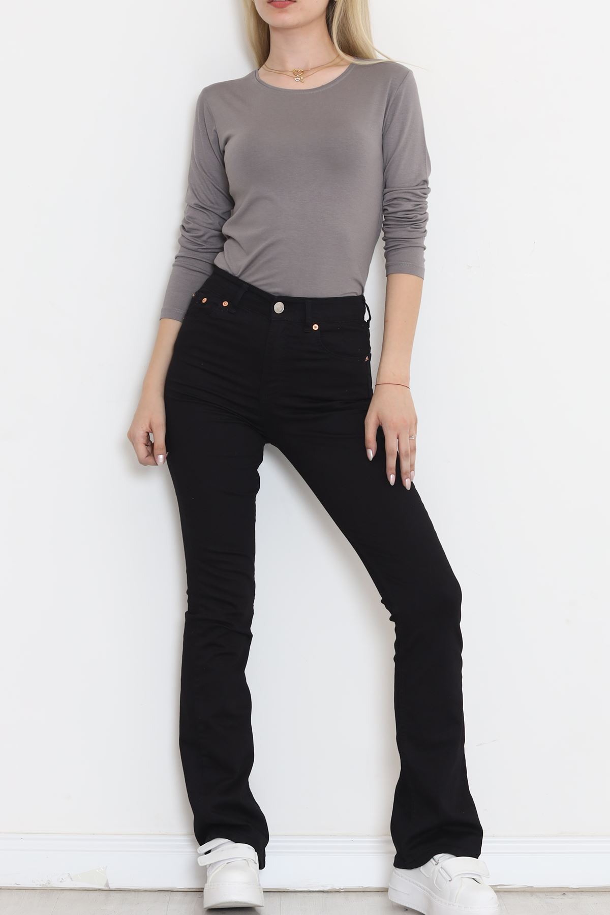 Long Sleeve Viscose Body Gray - 18551.1778.