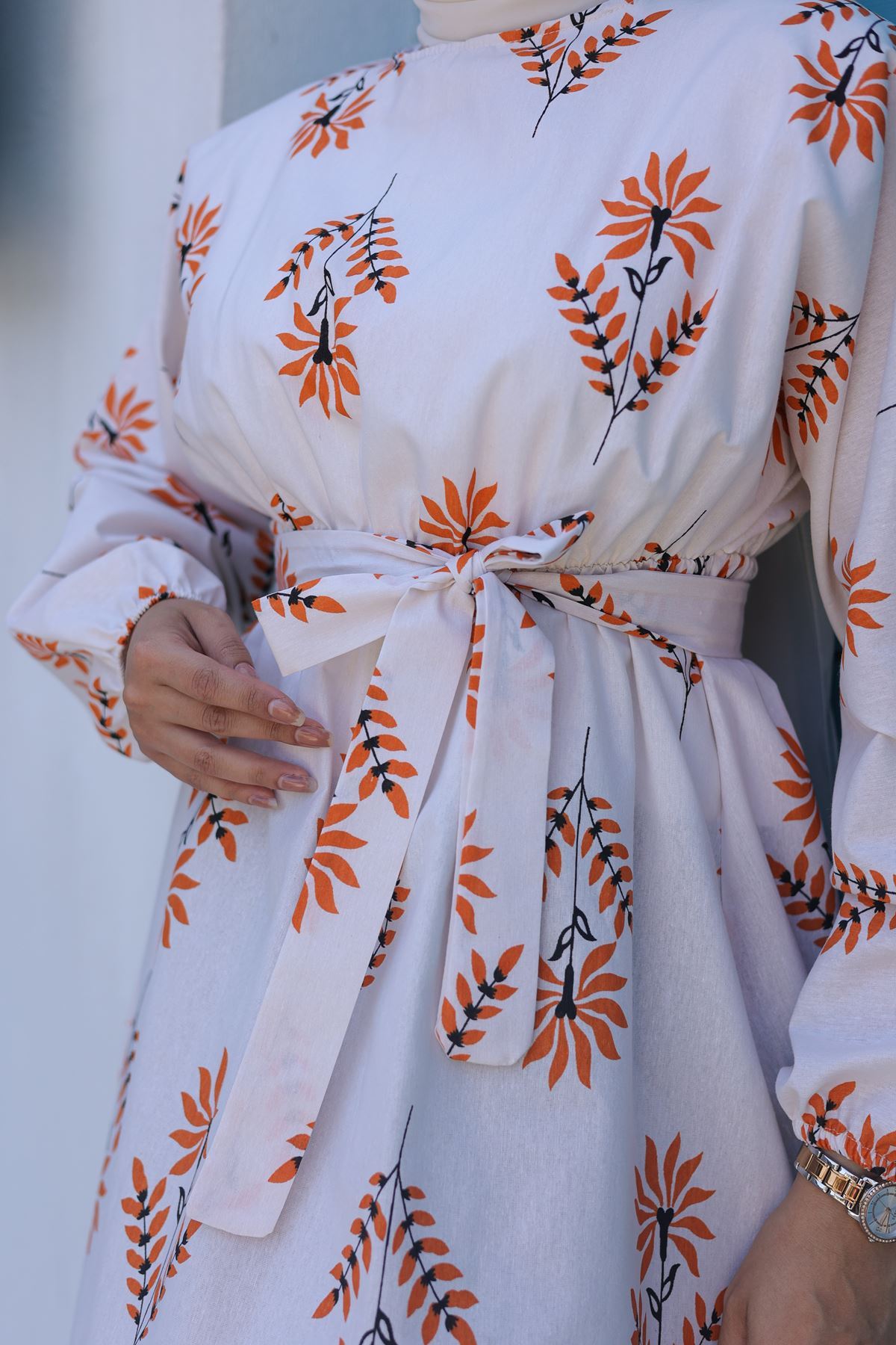 Belted Dress Orange - 18290.1778.