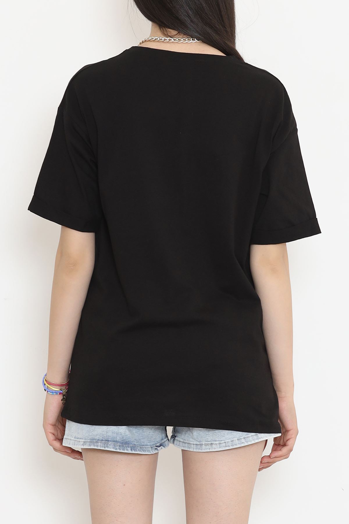 Printed Double Sleeve T-Shirt Black - 16536.1567.