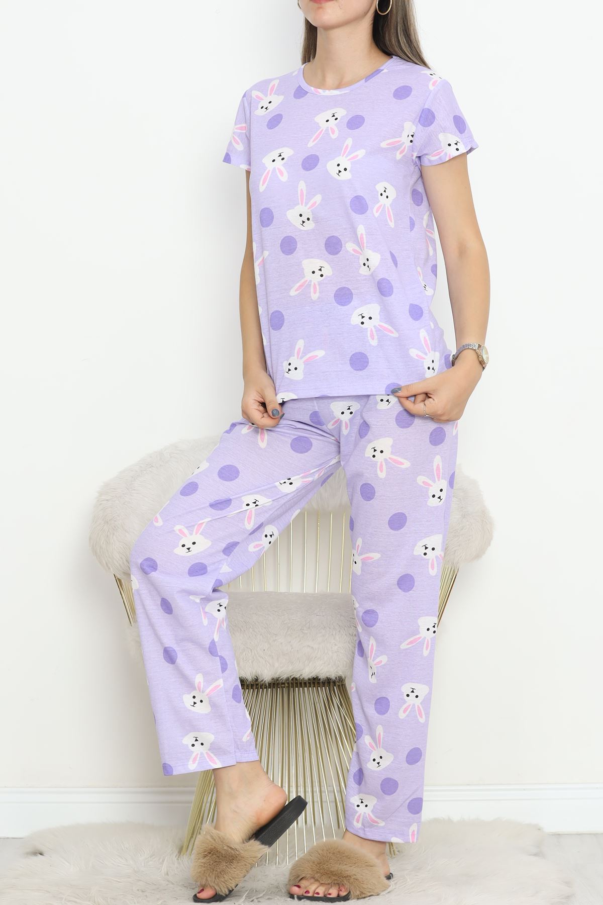 Patterned Pajama Set Açıklila - 130.1287.