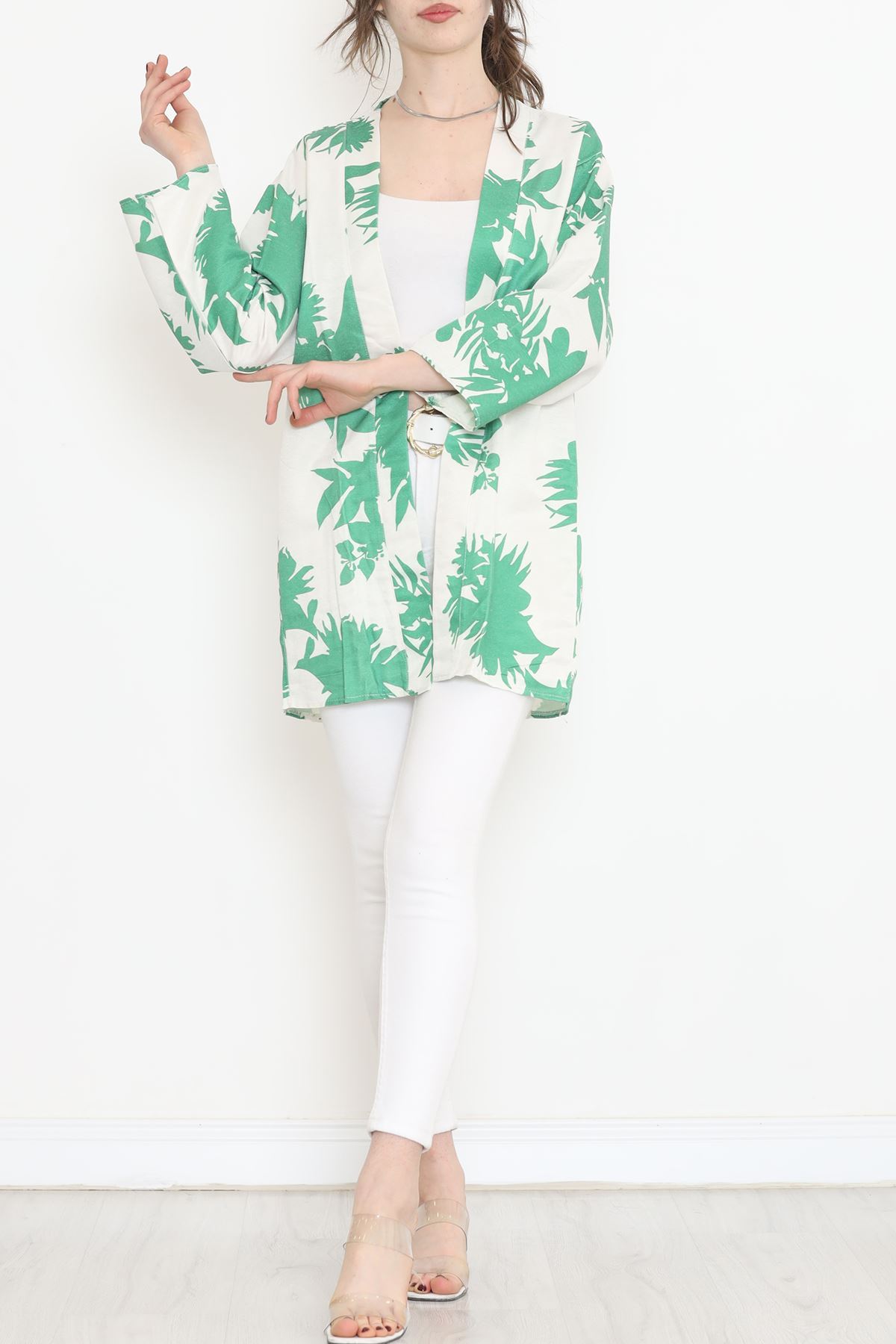 Patterned Kimono Green - 17725.1247.