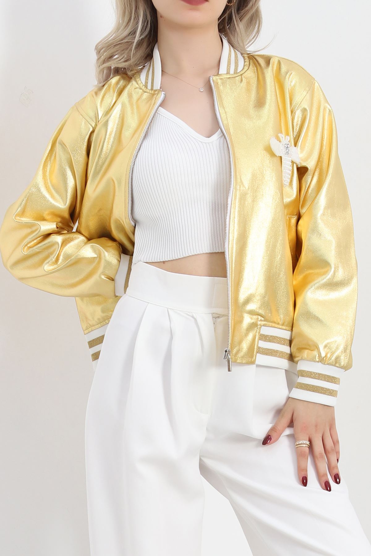 Varak Bomber Ceket Gold - 2614.1367.