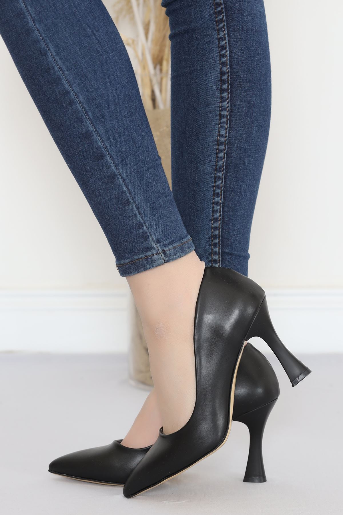 8 Cm Heeled Shoes Black Leather - 17349.264.