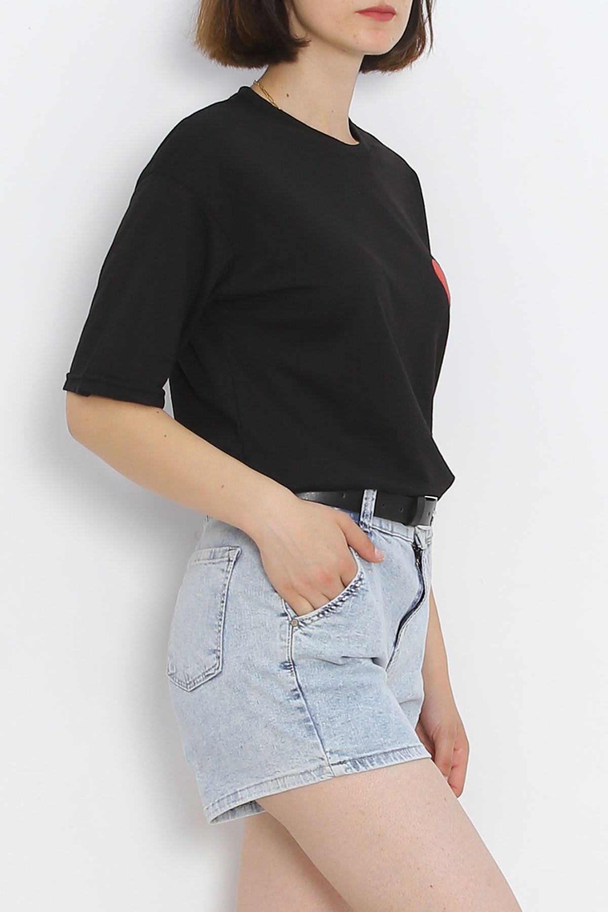 Printed Crew Neck T-shirt Black - 18939.1567.