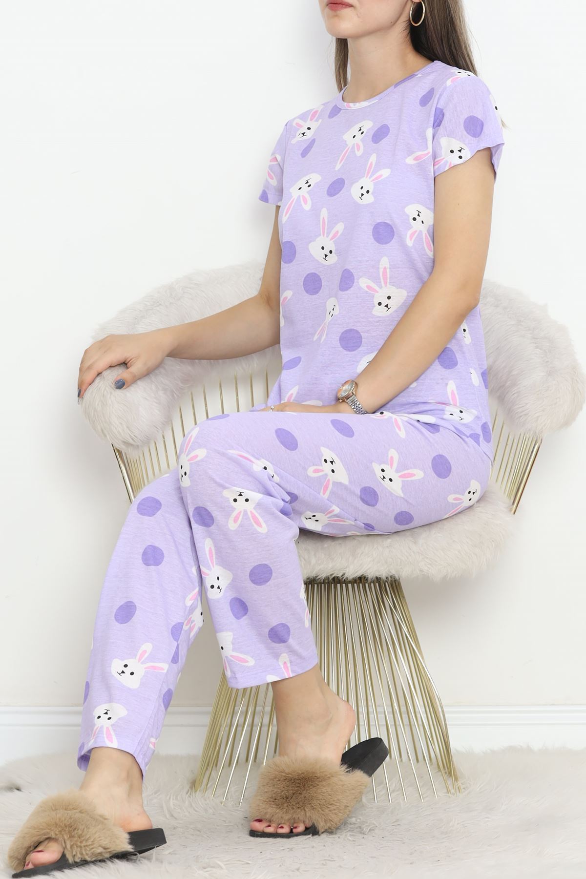 Patterned Pajama Set Açıklila - 130.1287.