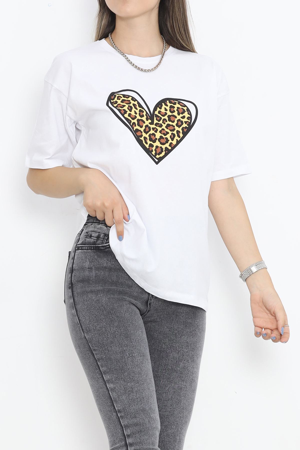 Printed Crew Neck T-shirt White - 16509.1567.