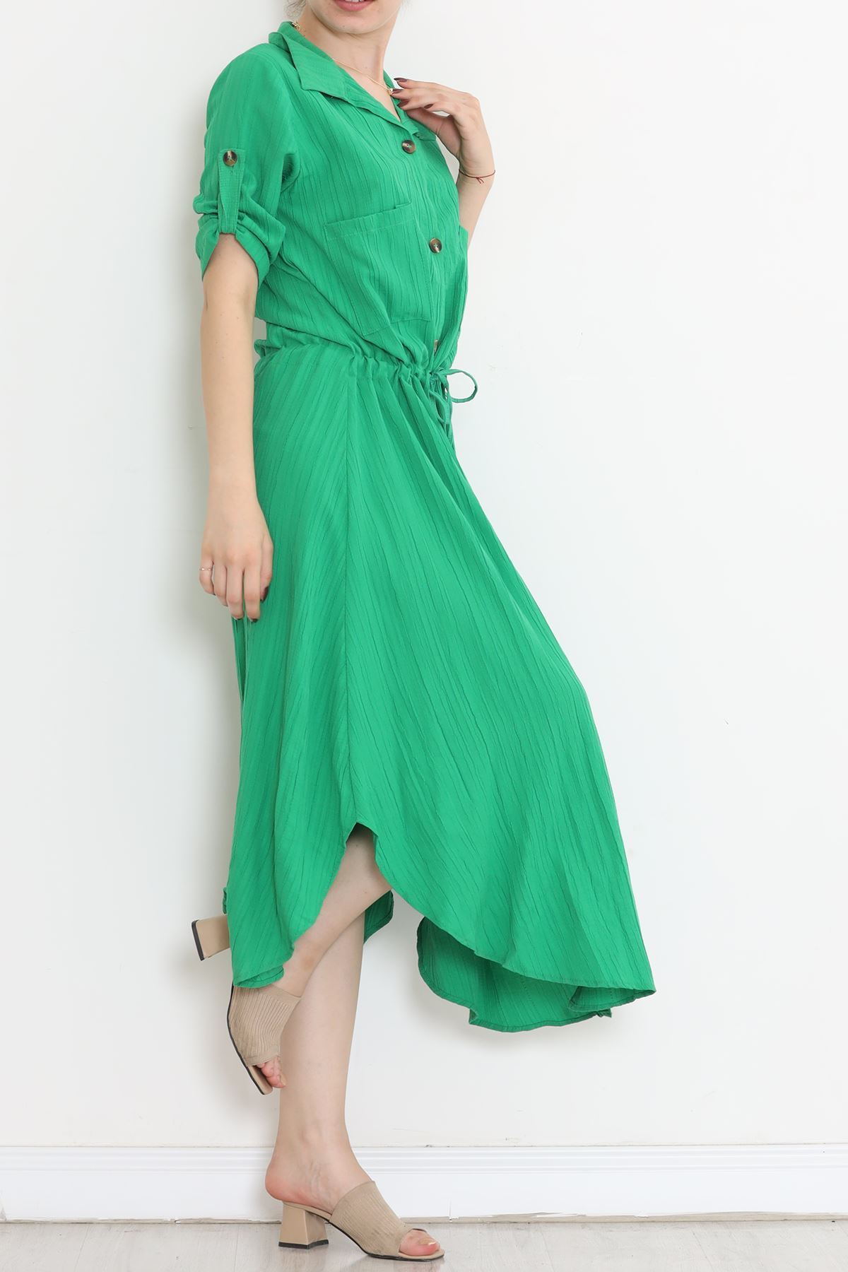 Double Pocket Dress Green1 - 152343.701.