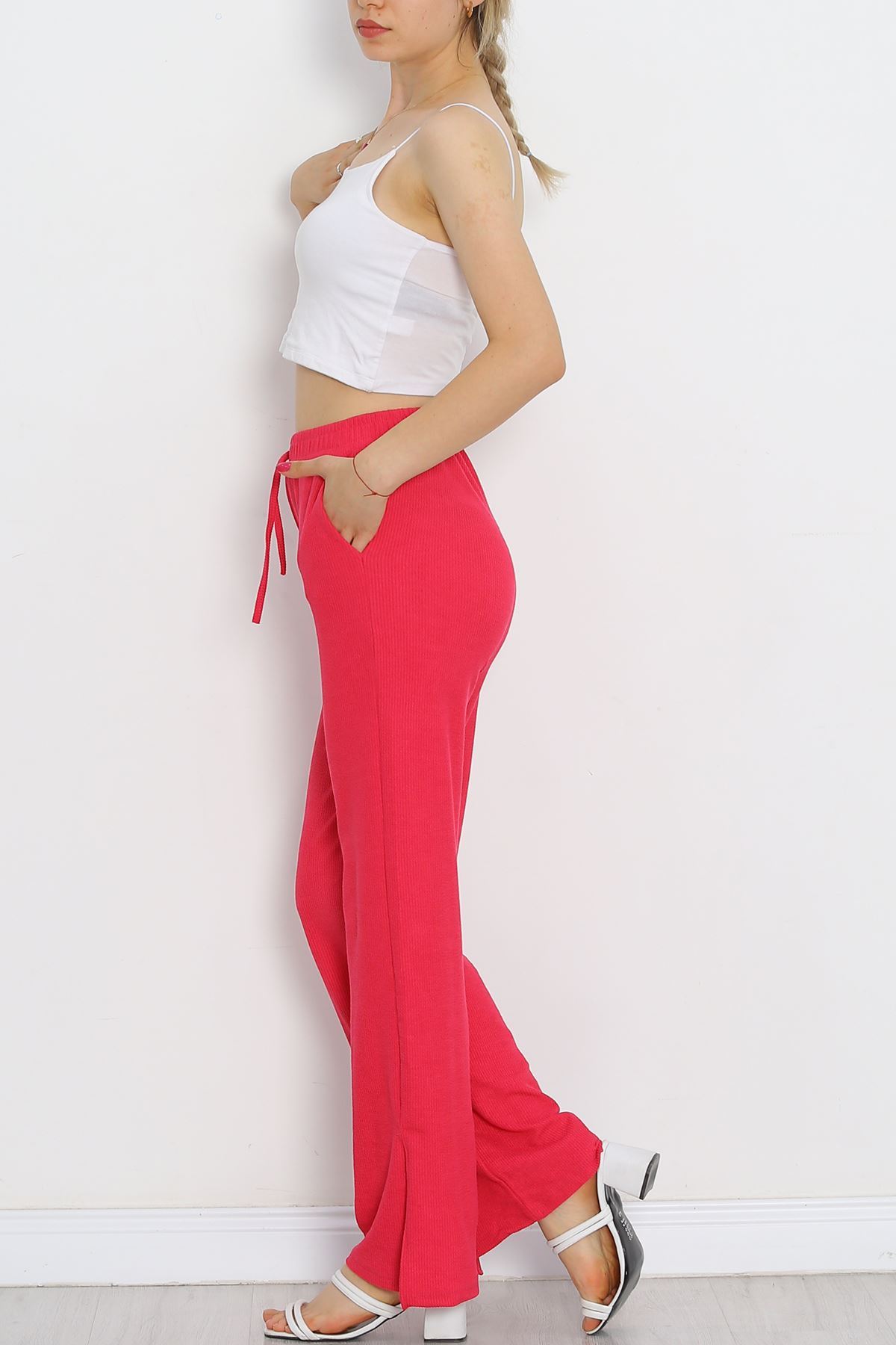 Trousers with Cuff Slits Fuchsia - 250.1247.