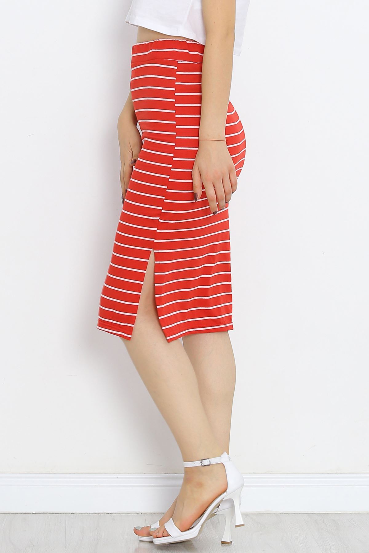 Striped Camisole Skirt Red - 18905.1567.